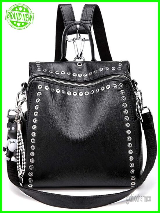 Convertible Backpack Purse Women Fashion Tote Shoulder Bag Vegan Leather Travel